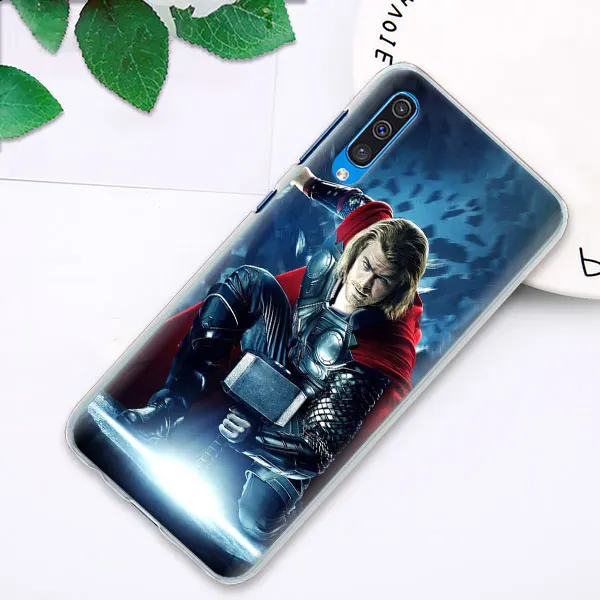 Thor с принтами "Marvel", "Мстители", телефонный чехол s для samsung Galaxy A6 A8+ A7 A9 A30 A50 A70 A80 M10 M30 ПК Жесткий Чехол Крышка - Цвет: 08
