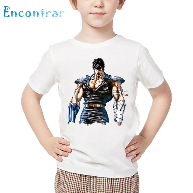 Детская футболка с принтом японского аниме Fist of the North Star Kenshiro детские летние топы