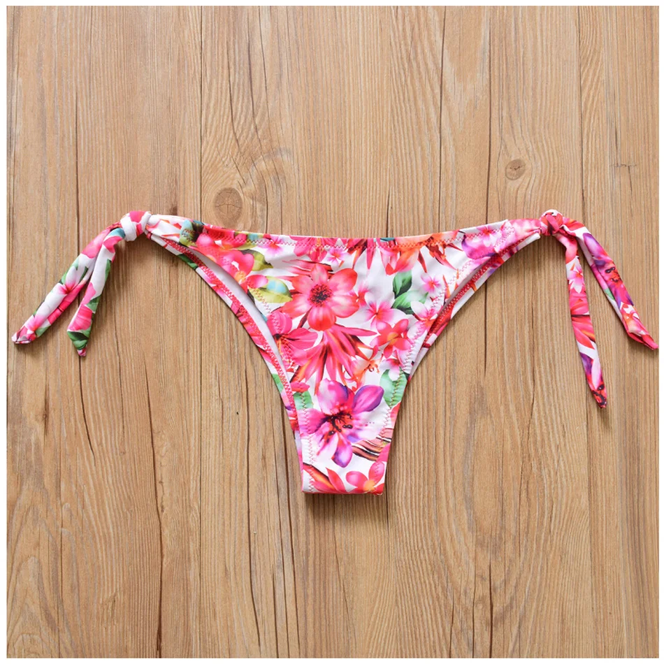 2018 сексуальный купальник сплошной маленький цветочный принт бикини женский
