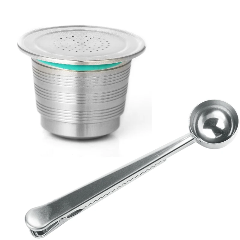 puls spoon Nespresso многоразовые капсулы нержавеющая сталь кофе inox кафе Перманентный кофе фильтр трамбовки кофейная посуда для машин Nespresso - Цвет: puls spoon