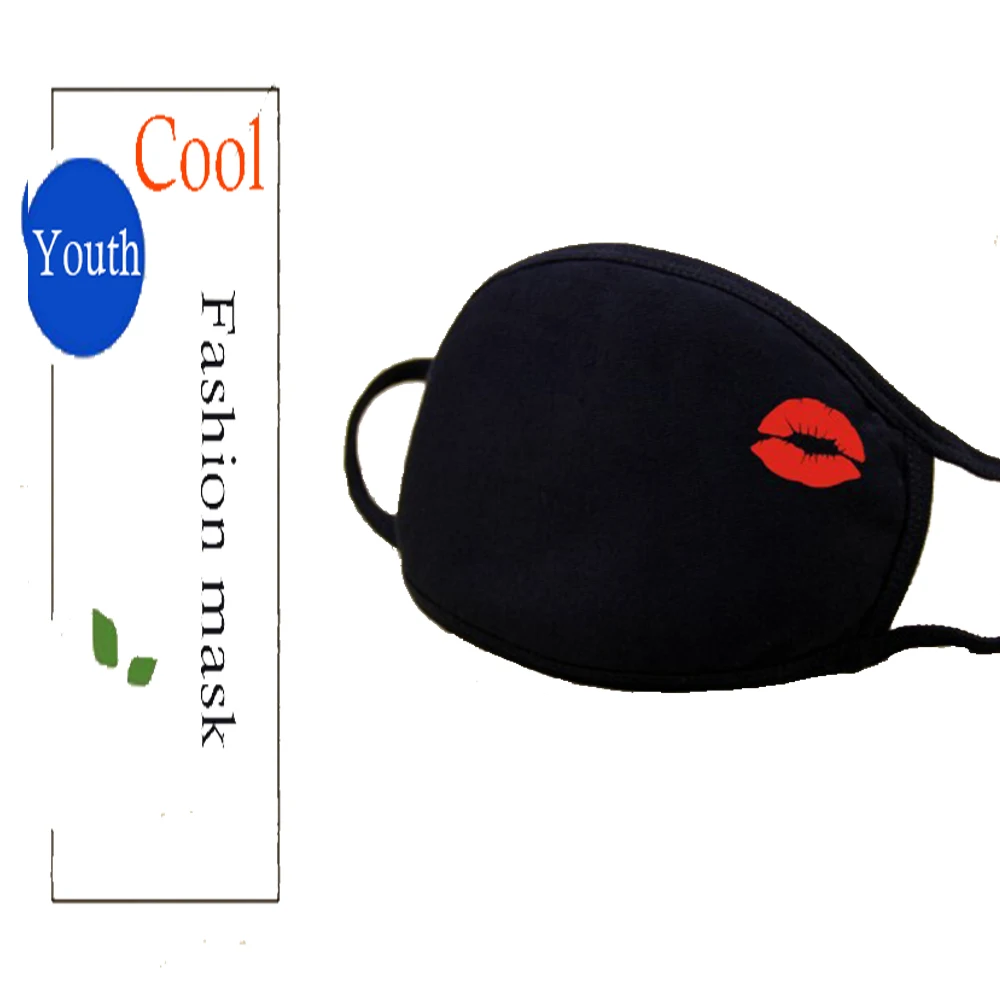 1 PC Unisex Black Mask Anti Dust Cotton Mouth Reusable Dustproof PM2.5 Pollution Half Cartoon Breathable Face | Красота и здоровье