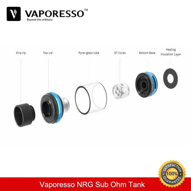 Оригинальный Vaporesso NRG 26 5 мм мл бак с GT4 GT8 катушкой для Revenger коробка мод набор