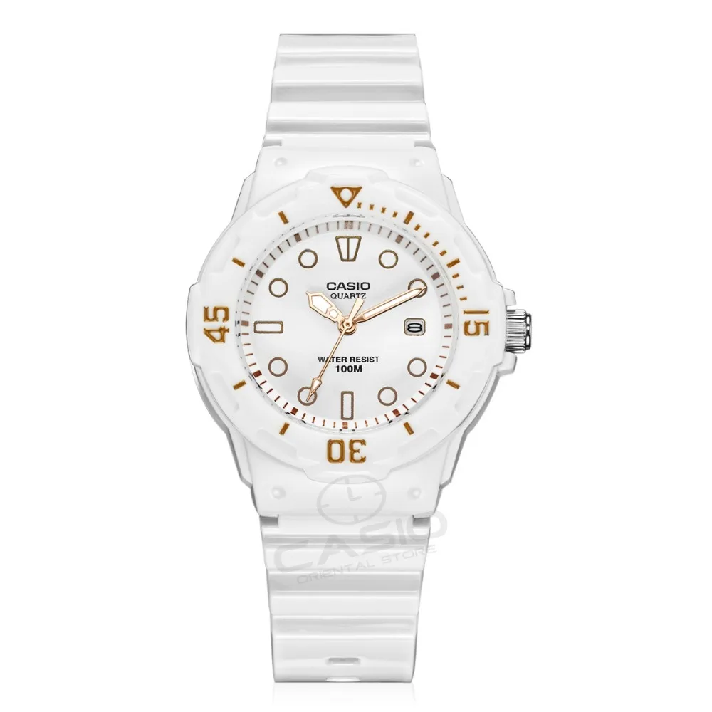 Часы CASIO с силиконовым ремешком, спортивные часы с датой, женские часы для влюбленных пар, водонепроницаемые часы, подарок, женские настольные часы, LRW-200H