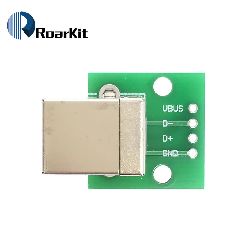 10 шт./лот USB 05 поворотный DIP адаптер пластина Женская головка разъем Тип B Кабель
