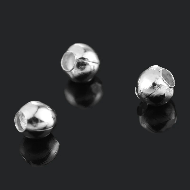 3000 шт. 2 мм Гладкие Круглые прокладки мини бусины для изготовления ювелирных