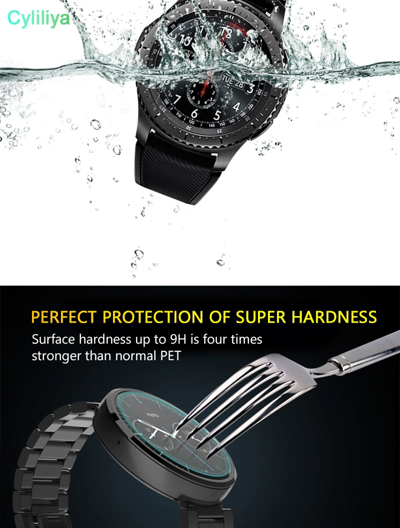 100 шт Универсальные круглые часы из закаленного стекла диаметр 37 мм 38 39 40 41 42