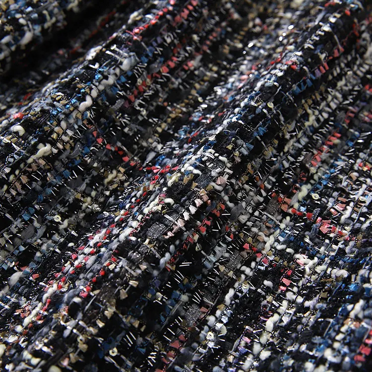 

Runway Designer Tweed Jacket Women 2019 Elegant Double Pearl Buttons Tassel Plaid Tweed Coat Women Korean Fashion Short Outwear