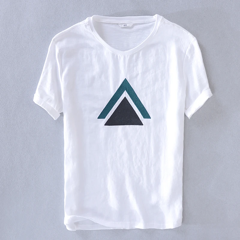 

Suehaiwe's brand linen t shirt men casual fashion white t-shirt mens round neck summer t shirts men tops tshirt chemise