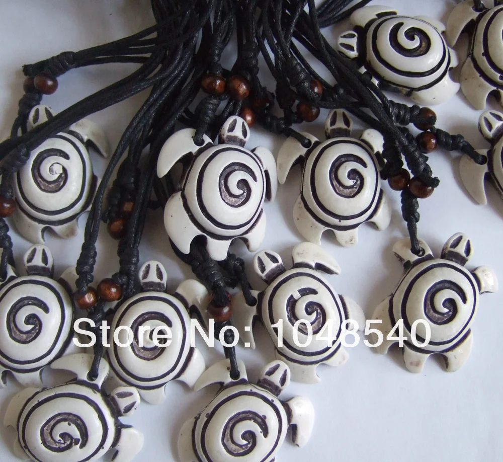 12 шт имитация кости яка резьба морская черепаха Серфер ожерелье N2816 | Украшения и
