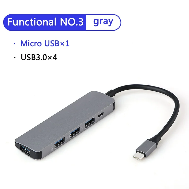 5 в 1 USB C концентратор адаптер для чтения карт памяти Micro SD/TF MacBook Samsung Galaxy S9/S8 Huawei P20