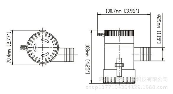 FREE SHIPPING 1100GPH mini boat bilge pump with float switch dc 12v 24v kayak rule water electric 1100 gph manual marine 12 v