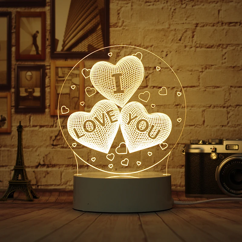Рождественский подарок 3d лампа Новинка Luminaria Led свет De Mesa ночник Сова три цвета