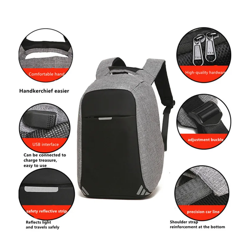 Bycobecy Multifunction USB Charging Large Capacity Men Laptop Backpacks For Fashion Mochila Casual Travel backpack anti thief | Багаж и