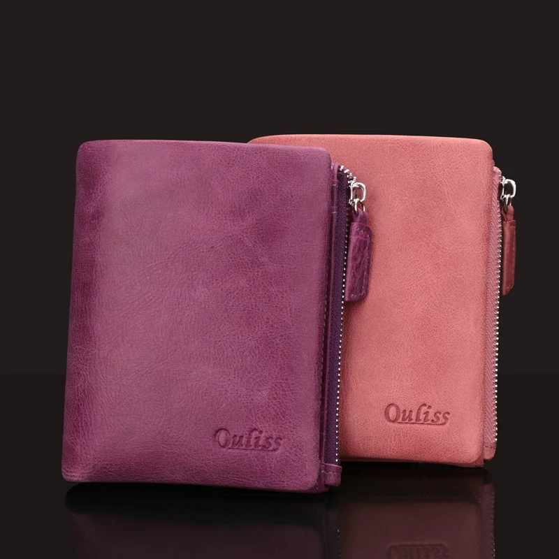 Wallet Women Leather Brief Paragraph Womens Wallets And Purses Short Leisure 2017 New Tide Cowhide Large Capacity | Багаж и сумки