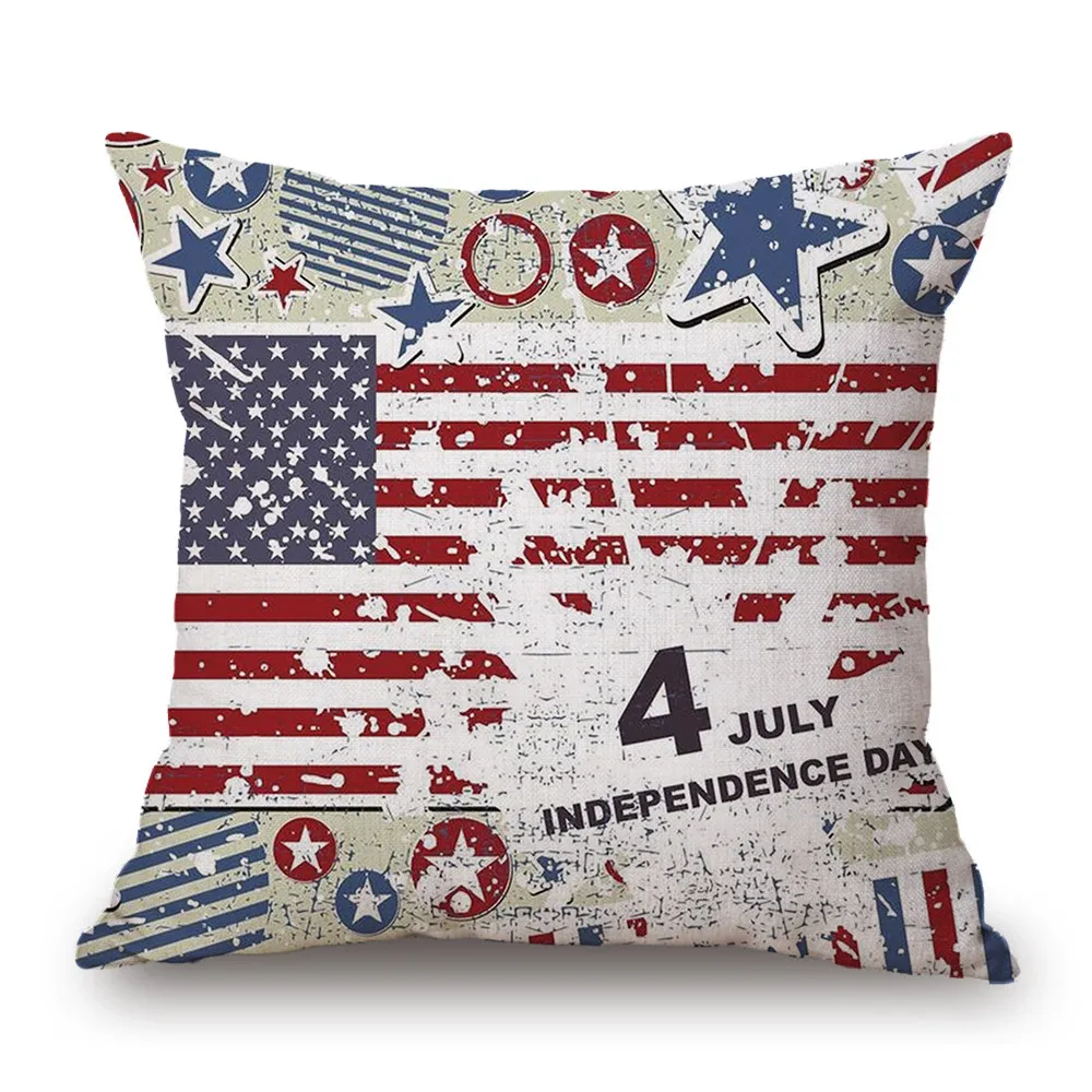 Новая наволочка 45 см * хлопок и лен Флаг Стиль квадратные подушки скрытая