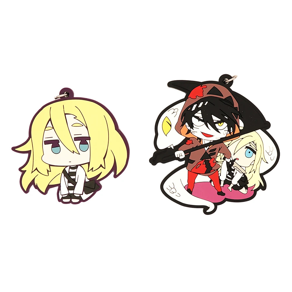 Angels of Death Anime Isaac Foster Rachel Gardner Ray Zack Rubber Strap Keychain | Action Figures