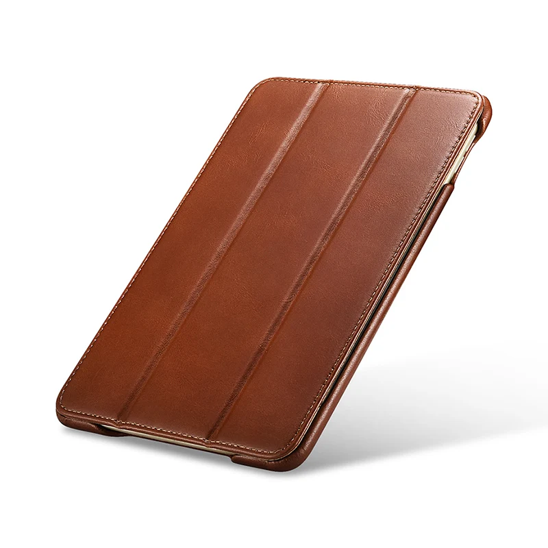 ICARER для iPad Mini чехол винтажный из натуральной кожи флип-Фолио умный чехол для iPad Mini 5 чехол Авто спящий мешок - Цвет: Коричневый
