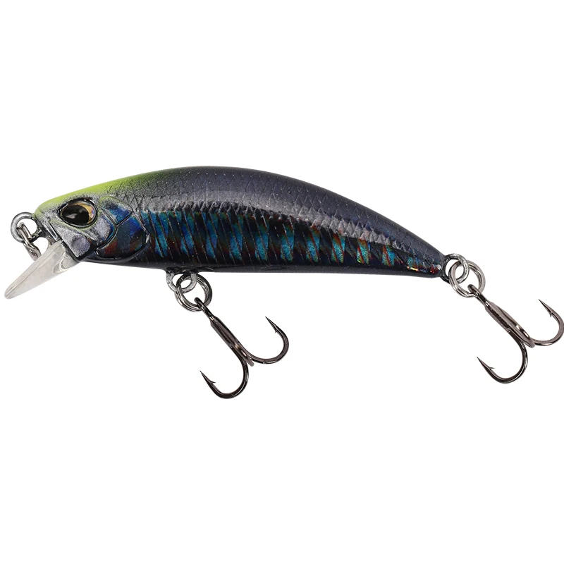 Зеленый CASTFUN черный Minnow 5,0g 5 см, погружная блесна, все класс Smart приманка воблер свежий морской китайский окунь Minnow приманки для ловли рыбы - Цвет: Зеленый