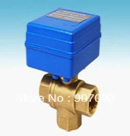 free shipping 5pcslot g34 cwx 20 3 way motorized ball valve dn20 electric ball valve cr01 or cr02 control type valve 12vdc