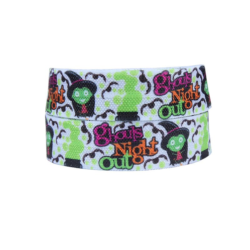 

FLRA FOE(50yards/lot) Halloween ghost printed fold over elastic