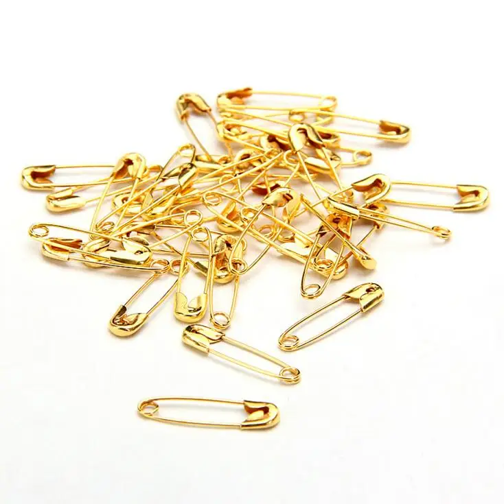 gold 1000 шт. маленькие безопасные шпильки DIY мини пряжка прищепки из нержавеющей стали инструмент иглы аксессуары для рукоделия шитья - Цвет: gold