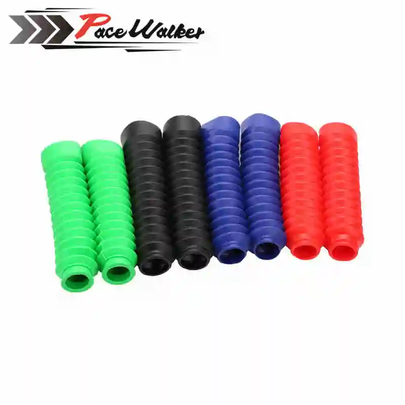 1 пара резиновая черный Универсальный мотоциклов Вилка Gaiter Обложка шок Ботинки