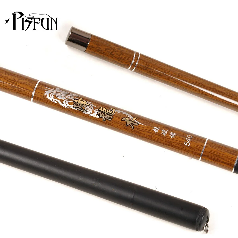 Pisfun Hard Stream Fishing Rod Carbon Fiber Hand Pole 3.6m 4.5m 5.4m 6.3m 7.2m Casting Telescopic Rods Fish Tackle | Спорт и