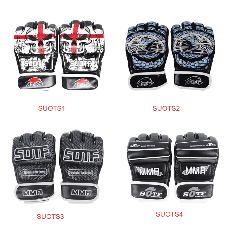 Новый стиль Боксерские перчатки для ММА Муай Тай кикбоксинга спортзала миттсы