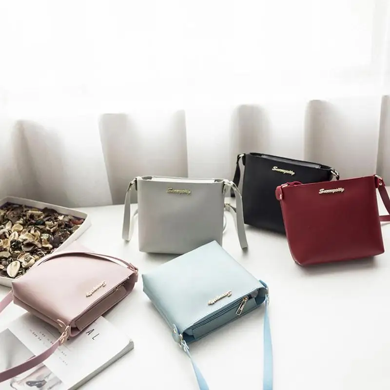 Однотонная женская кожаная сумка на плечо сумка-тоут сумка-мессенджер через из