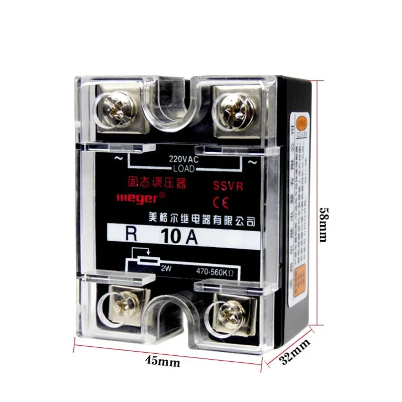 Блок питания переменного тока 10 шт./220 В однофазный твердотельный стабилизатор