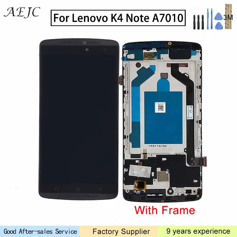 5 дюймов для Lenovo A7010 ЖК дисплей с рамкой Vibe K4 Note LCD кодирующий преобразователь