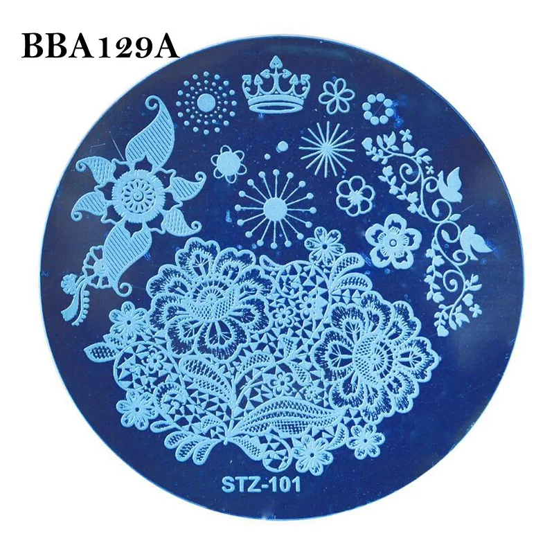 BBA129A Addfavor пластины для стемпинга ногтей Цветочный животный узор для украшения ногтей шаблон изображения трафарет штамп скребок Набор ногтей инструмент для красоты - Цвет: BBA129A