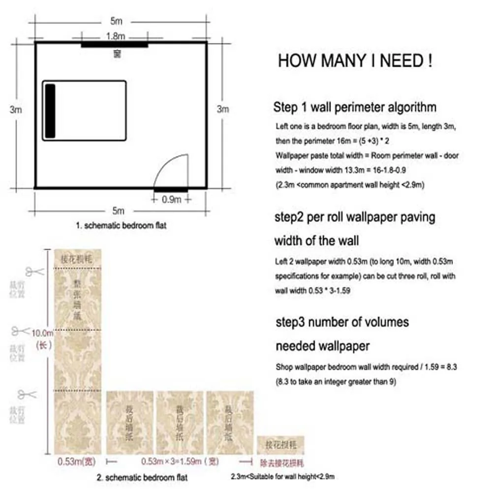 Рулон нетканых 3D обоев QIHANG в европейском стиле роскошные с Дамасским жемчугом и