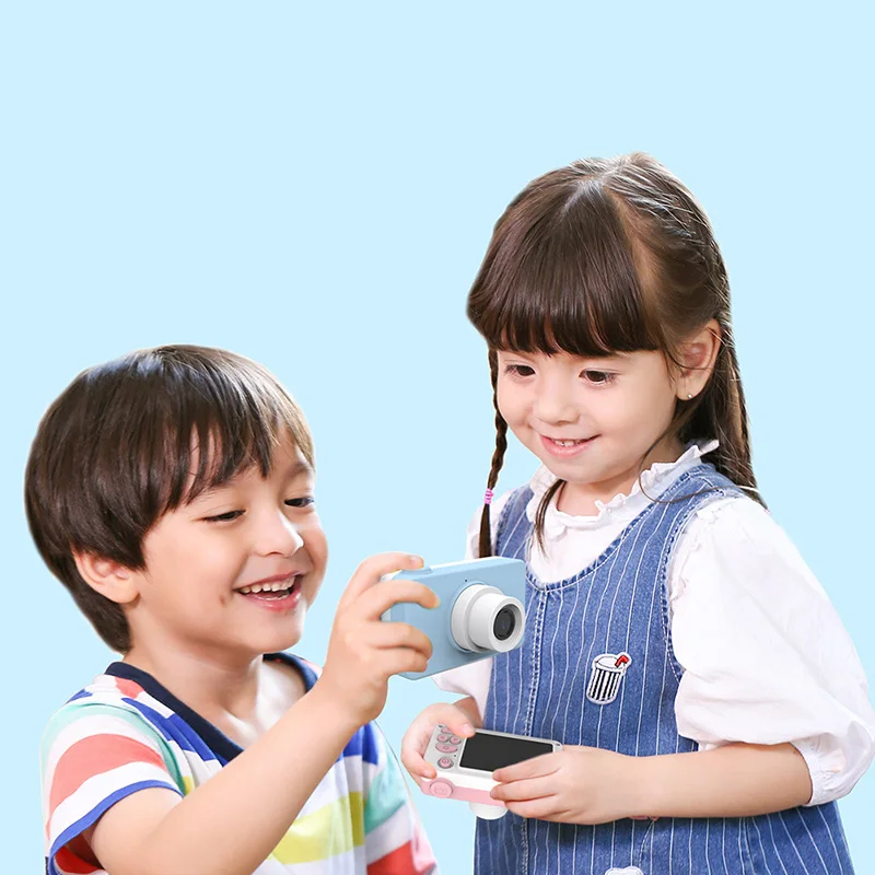 Цифровая видеокамера 16 МП HD для детей портативная с ЖК-экраном 2 0 и мультяшными