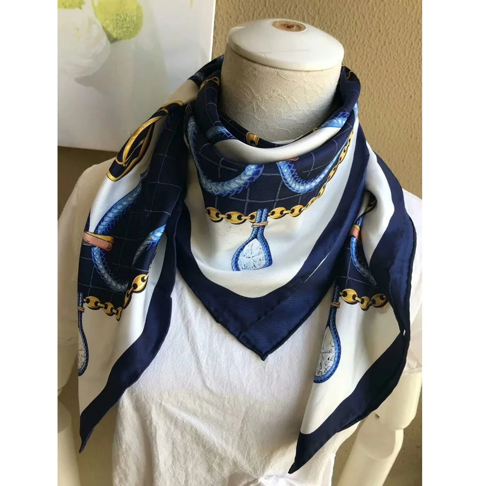 Женский шелковый шарф большой квадратный платок 35 дюймов 100%|square silk scarves|pure scarfsilk