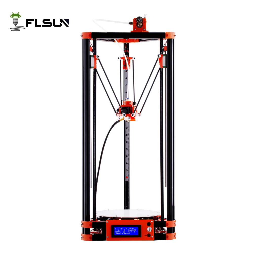 3D принтер FLSUN Delta большой размер печати 240*285 мм линейная направляющая Kossel