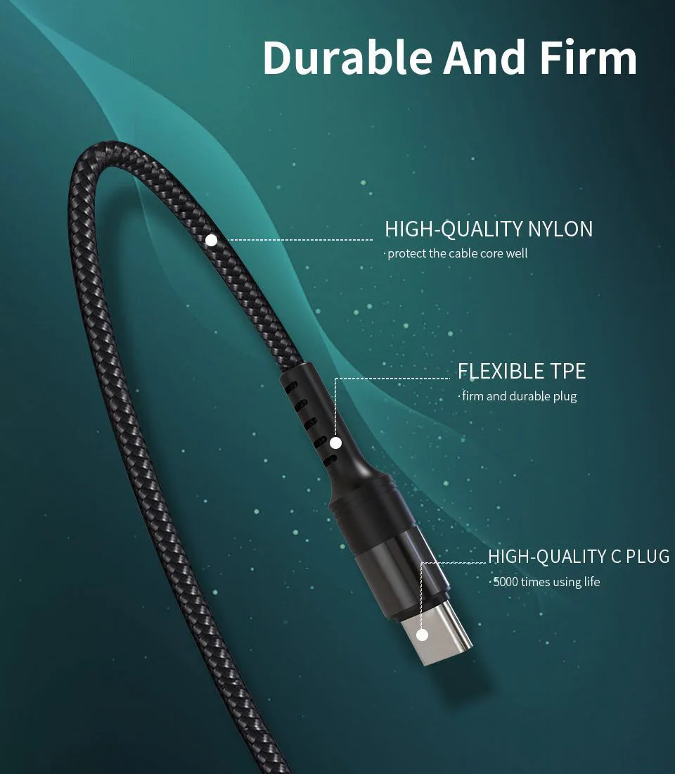 Supercharge 5A Usb type C кабель Quick Charge Qc 3 0 c для зарядного устройства провод шнур huawei P30 Pro Lite