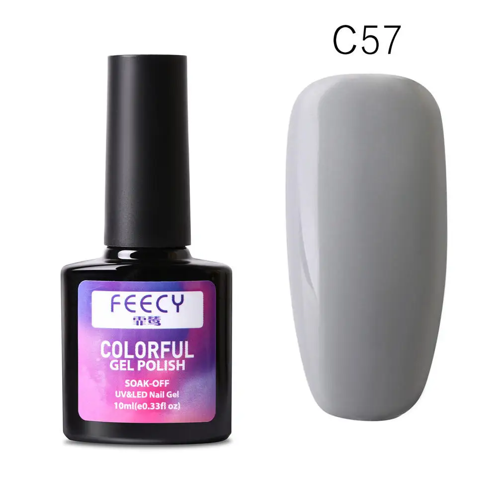 Feecy C57 Художественный Гель-лак для ногтей 10 мл гель УФ светодиодный Гель-лак замачиваемый лак для ногтей основа верхнее покрытие гель-краска DIY Дизайн ногтей маникюр Гель-лак - Цвет: Feecy C57