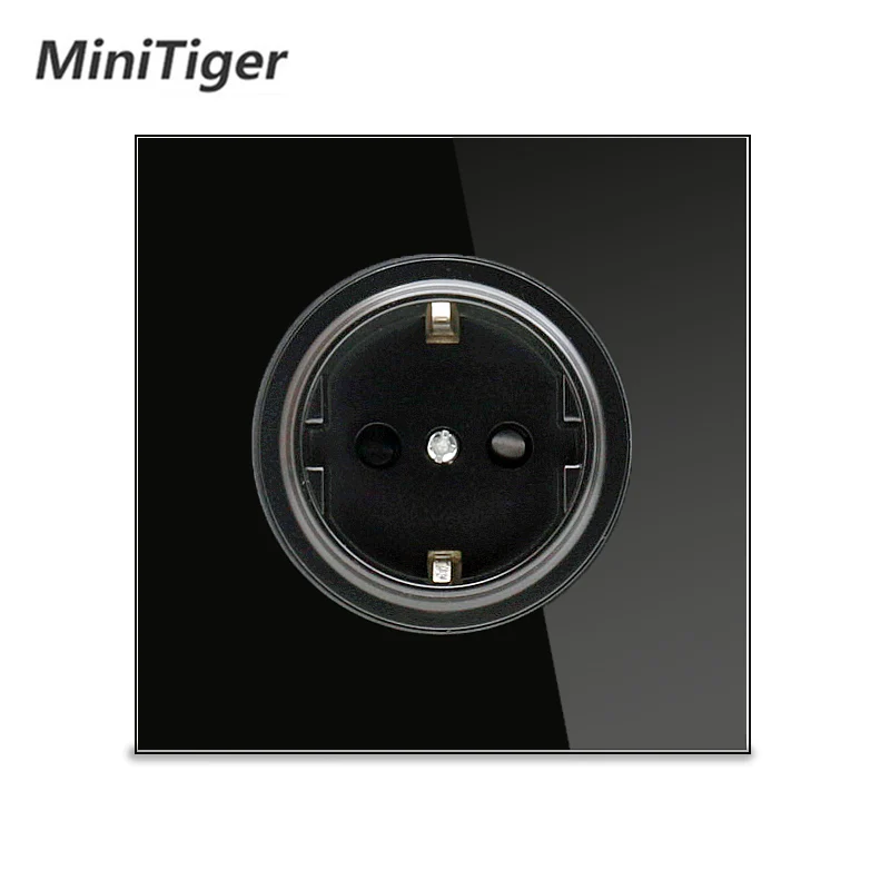 Minitiger 2019 Новое поступление стеклянная панель с кристаллами 16А стандарт ЕС