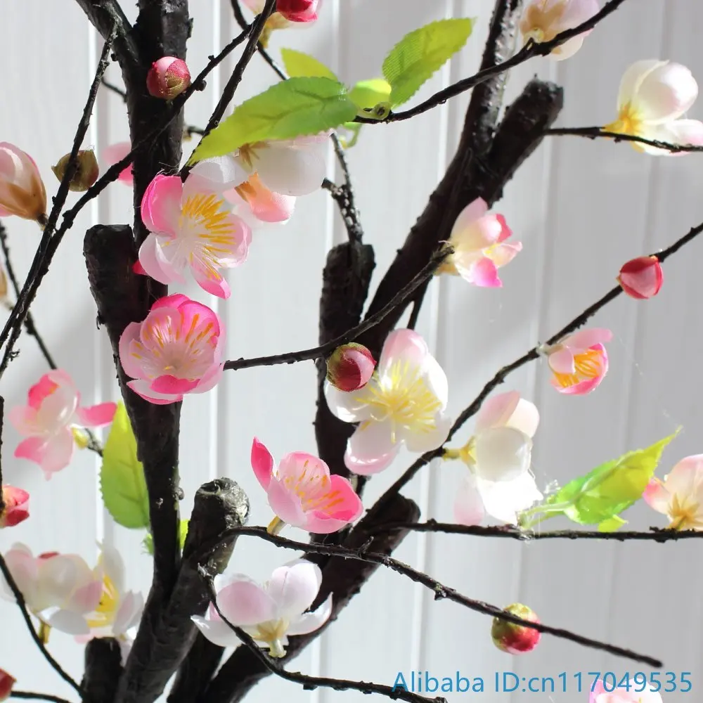 1 шт. искусственные цветы из цветов персика сливы шелковые домашний дом свадебное