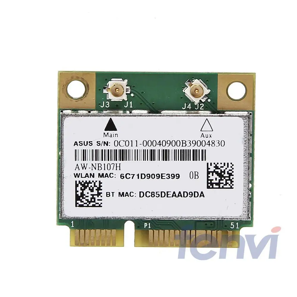 Адаптер Wi Fi bluetooth BCM943142HM 150 Мбит/с Broadcom BCM943142 802.11b/g/n + BT 4 0 половинный Mini PCI e|wlan card|wifi