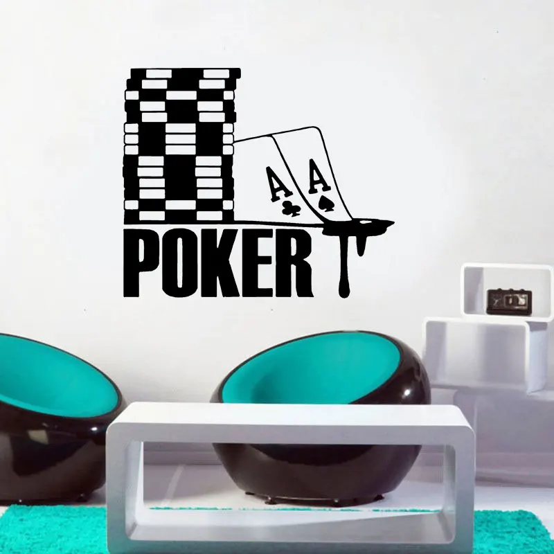 Ace Of Spades Poker Sign Chips Казино азартные игры настенные стикеры виниловые наклейки