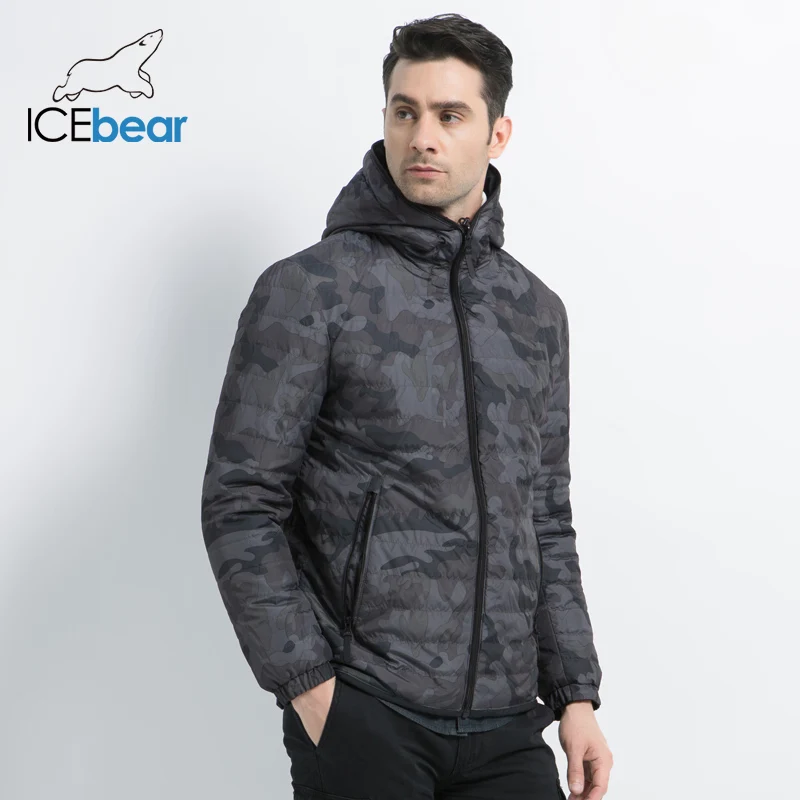 ICEbear2019 новая мужская куртка в двойном ношении Мужская ветрозащитная теплая