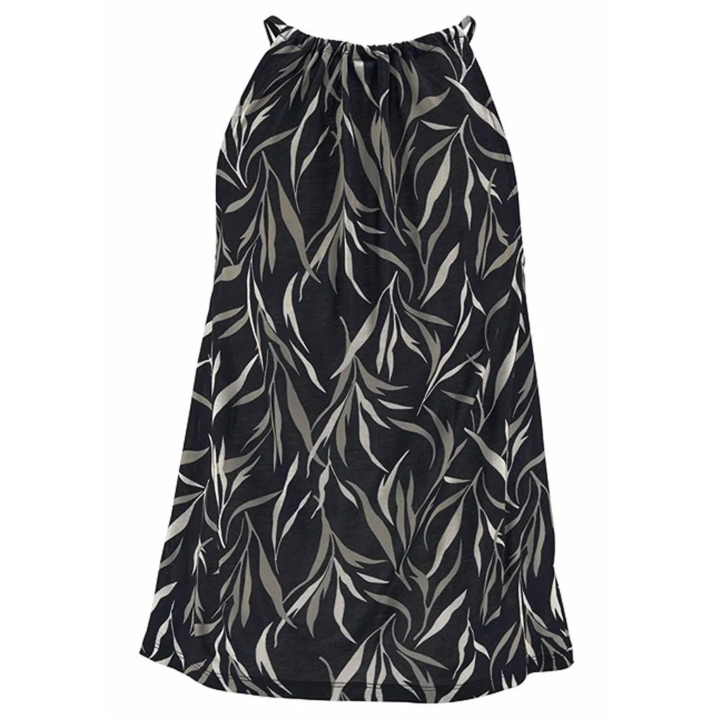 Женская пляжная летняя майка без рукавов с принтом сращивающийся жилет на