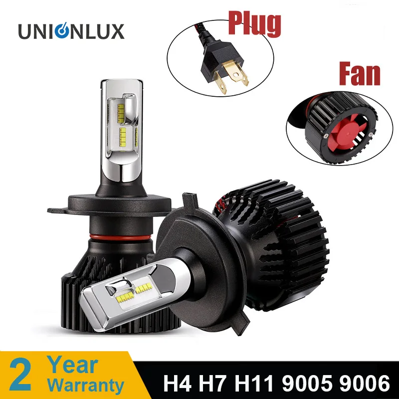 T8 H4 Hi Lo Beam H7 H11 9005 9006 Автомобильные светодиодные лампы для фар 60 Вт 8000LM CSP чипы фары