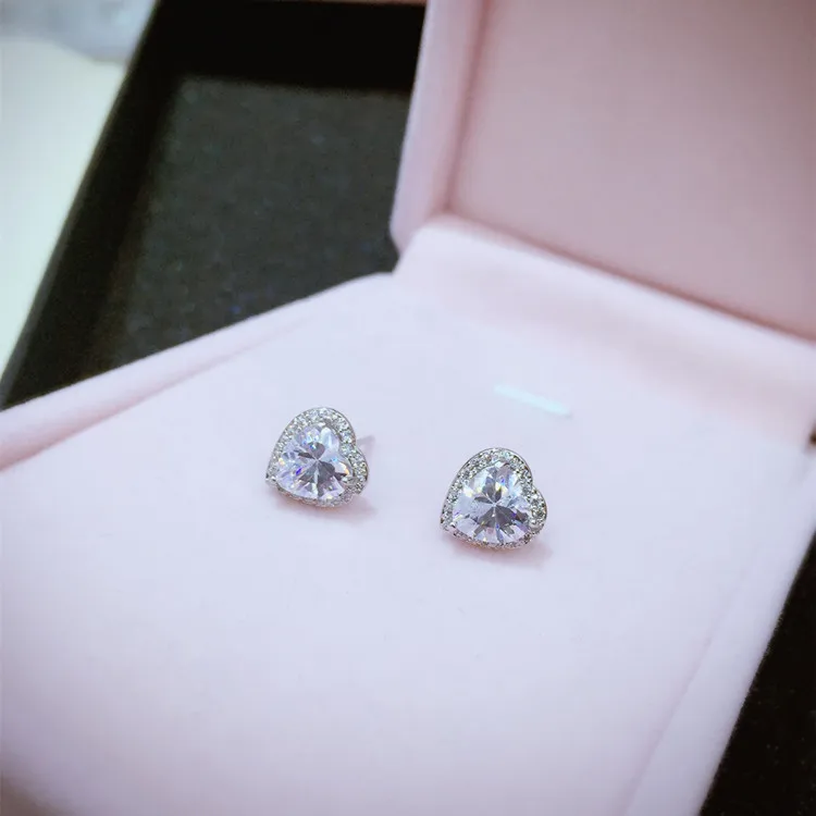 Женские серьги в форме сердца GAOLA с цирконием кубической огранки GLE4335|earrings