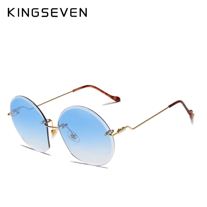 KINGSEVEN, винтажные Круглые Солнцезащитные очки для женщин, фирменный дизайн, очки, UV400, градиентные, женские, Ретро стиль, солнцезащитные очки, элегантные, Oculos De Sol