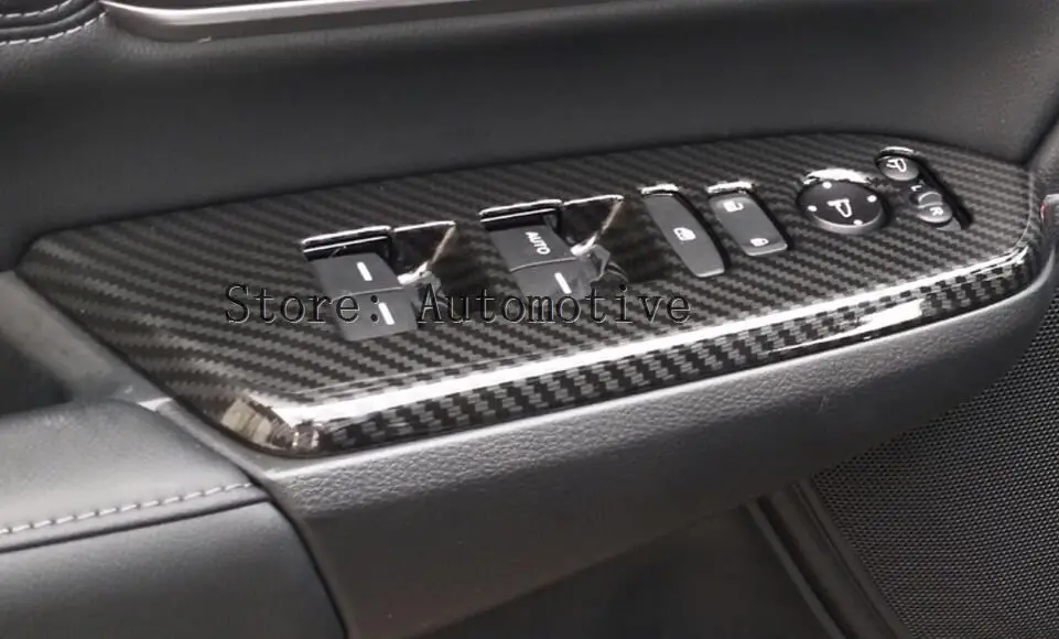 

Для Honda CRV 2017 2018 Φ переключатель подъема окон дверь подлокотник зеркало регулируемая крышка внутренняя отделка углеродное волокно