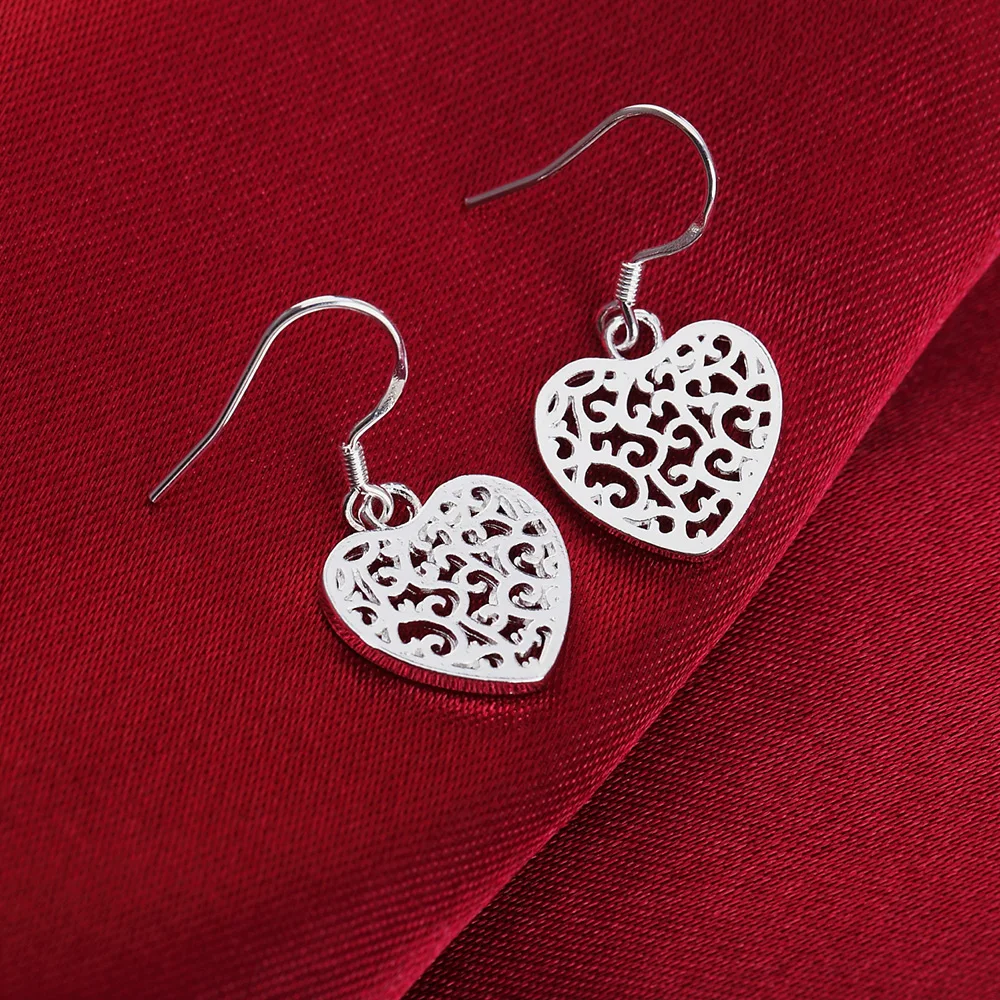 NEW ARRIVE hot silver color women Lady Heart cute wedding Party earring jewelry best gift Girl nice retro Valentine's LE | Украшения и