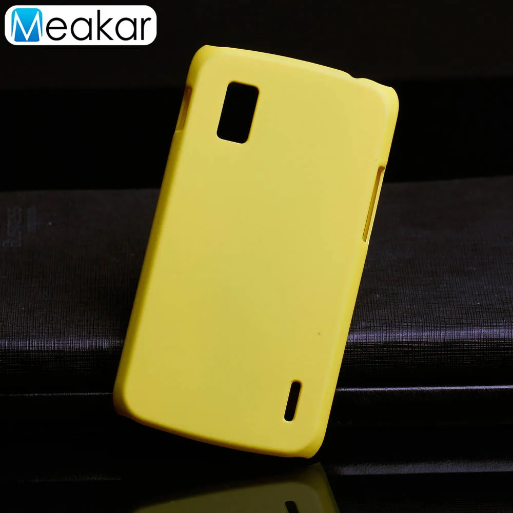 Yellow Матовая Пластик Coque 4.7For Nexus 4 чехол для LG Google Nexus 4 E960 телефона чехол-лента на заднюю панель - Цвет: Yellow